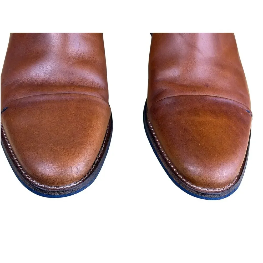 Bull Boxer Navos Brown Leather Chelsea Boots Mens Size 8 Cap Toe